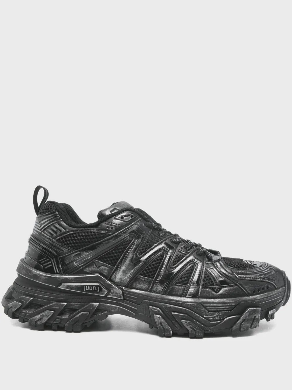 Syenthetic Leather Trainer Shoes Black