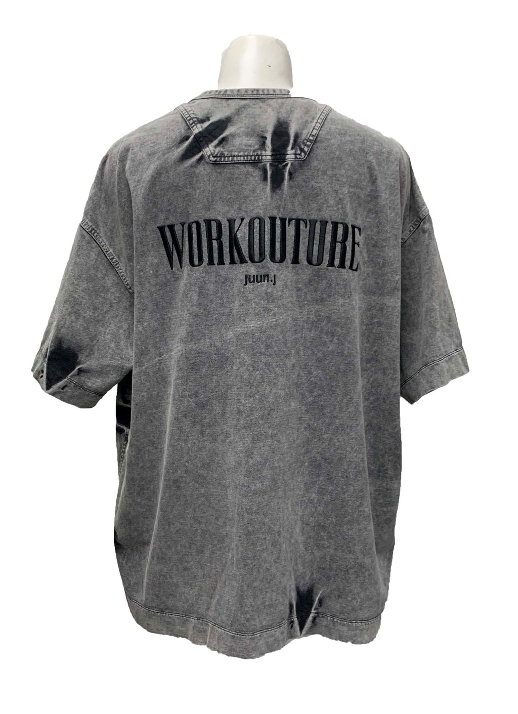 WORKOUTURE Embroidery Tshirts Grey
