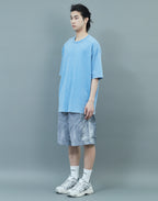Kim Keever Garment Dyed Flower Graphic New Over Fit TShirts Blue