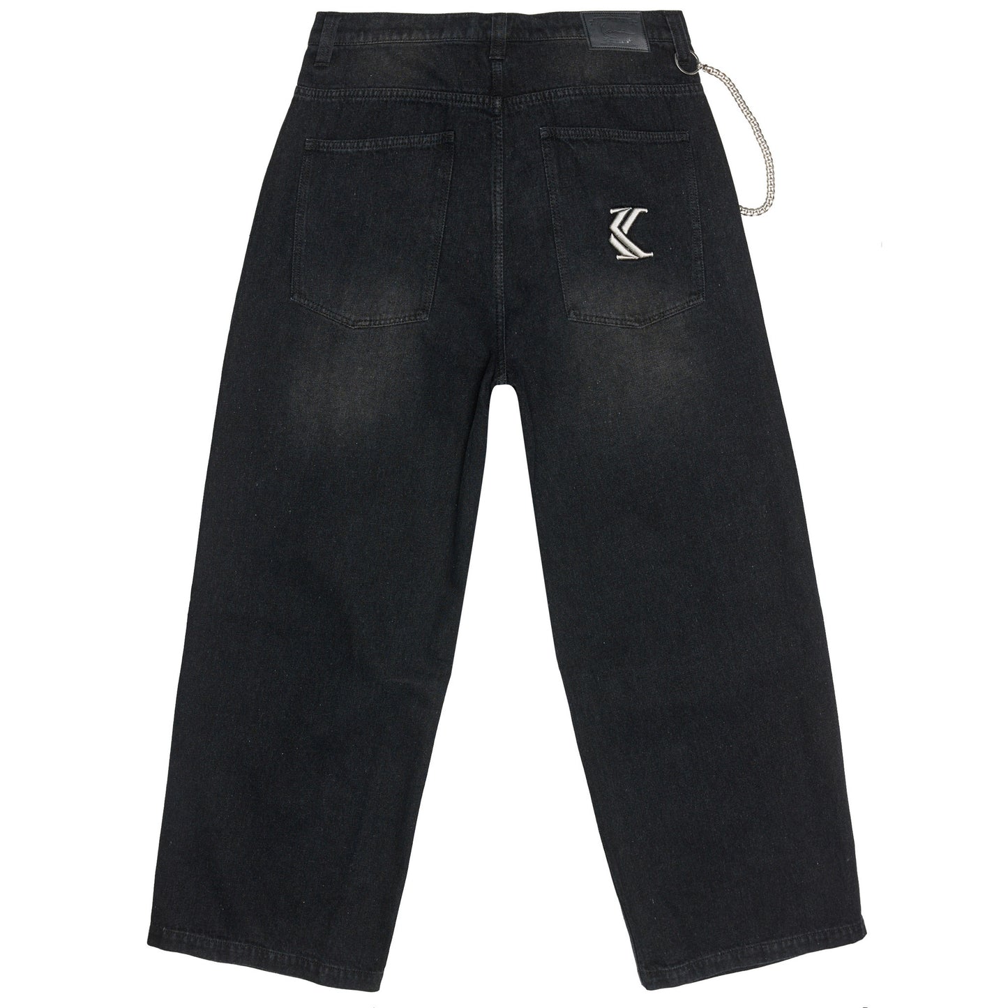 Og Washed Denim Baggy Pants grey