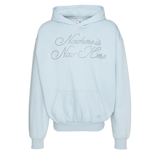 Og Rhinestone Os Hoodie light blue