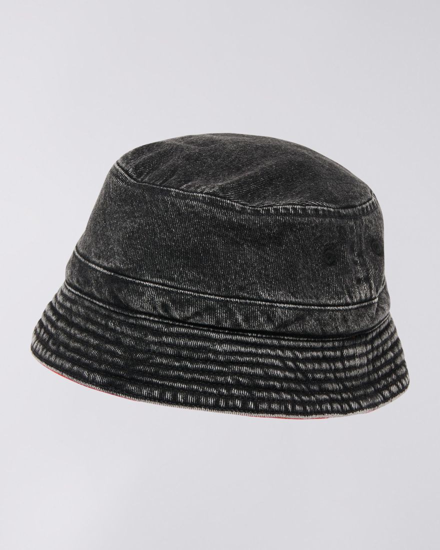 Reversible Bucket Hat black heavy sky bleached
