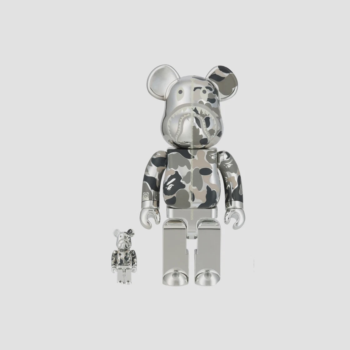 Bearbrick x BAPE Camo Shark 100% & 400% Set