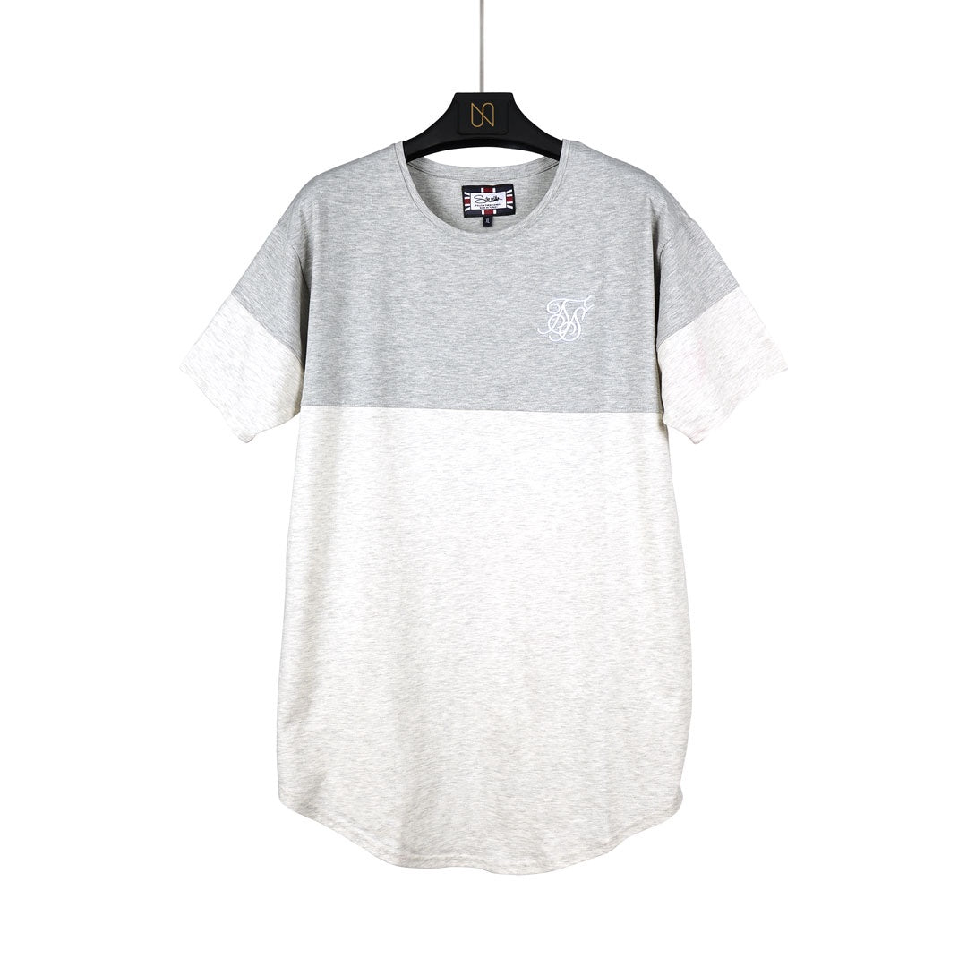 cut & sew curved hem tee