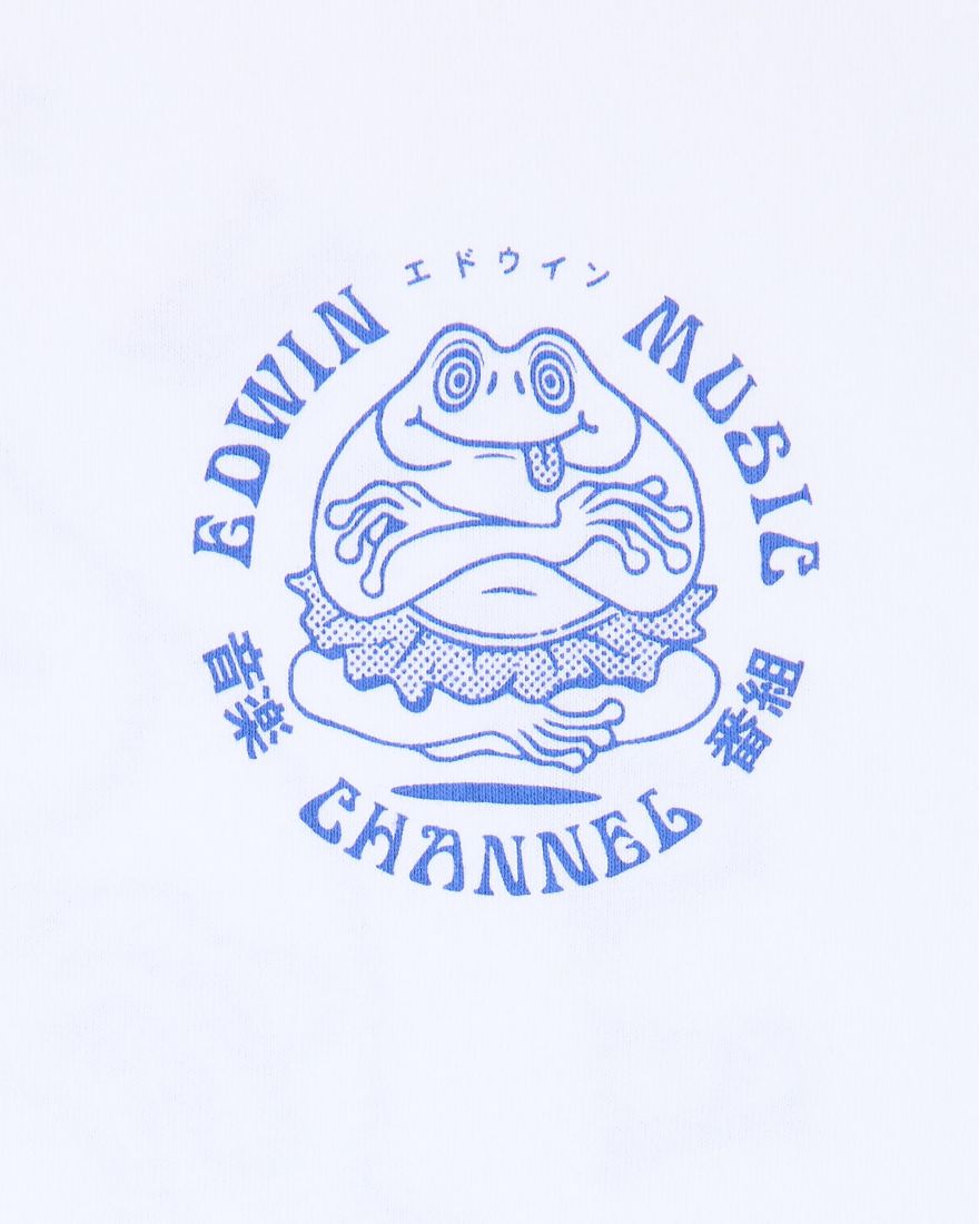 Edwin Music Channel TS white garment washed