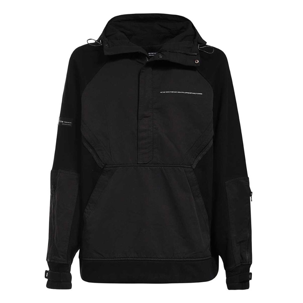TECHNICAL ZIP HOODIE BLACK