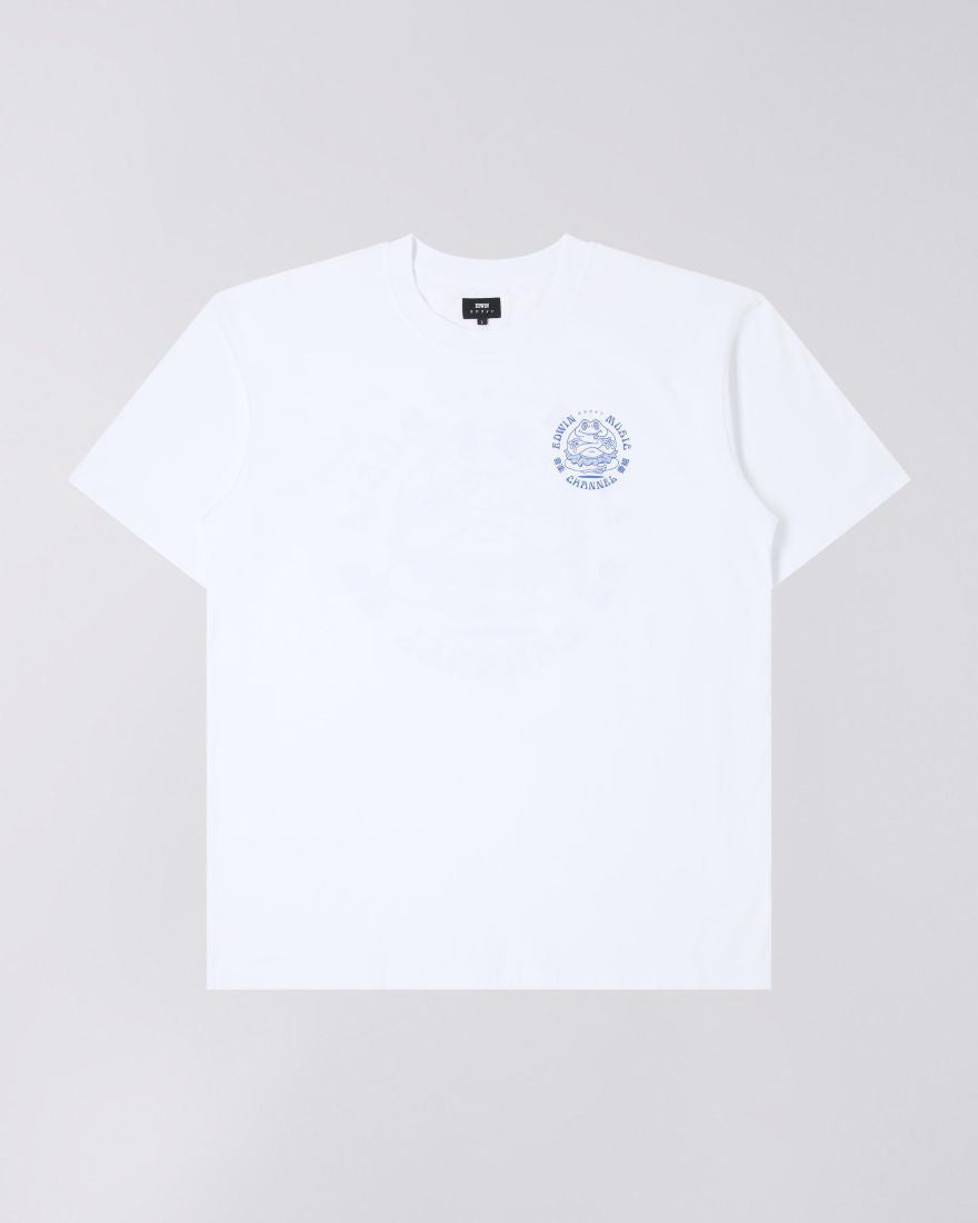 Edwin Music Channel TS white garment washed