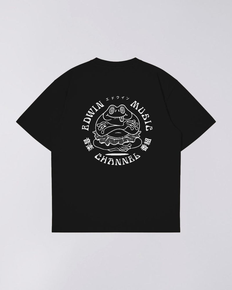 Edwin Music Channel TS black garment washed