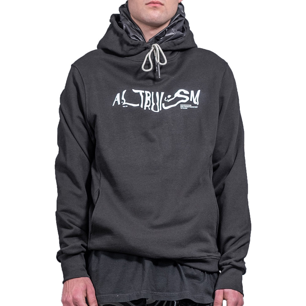 HOODIE WGRAPHIC PRINT  POCKETS BLACK RD