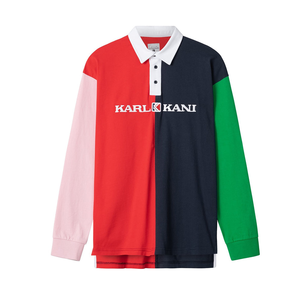 Retro Block Rugby Shirt Navy